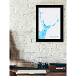 TIED RIBBONS Black & Blue Solid Graphic Wall Art-picture-21