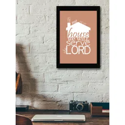 TIED RIBBONS Black & Dusty Rose Solid Inspirational Typographic Wall Art-picture-31