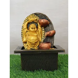 TIED RIBBONS Black & Gold Laughing Buddha Fountain-picture-26
