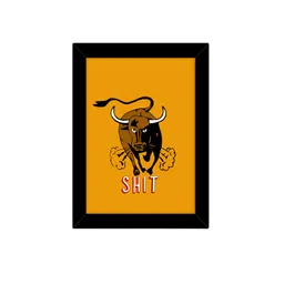 TIED RIBBONS Black & Mustard Yellow Graphic Wall Art image 2