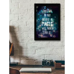 TIED RIBBONS Black & Navy Blue Solid Inspirational Typographic Wall Art-picture-35