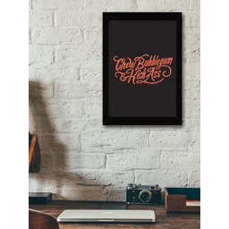 TIED RIBBONS Black & Peach Coloured Solid Inspirational Typographic Wall Art-picture-34