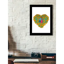 TIED RIBBONS Black & Yellow Solid Abstract Graphic Wall Art-picture-28