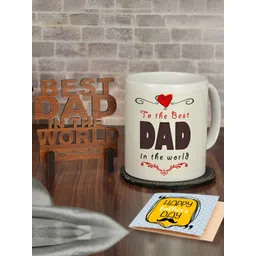 TIED RIBBONS Brown 3 Pieces Wooden & ceramic Fathers day Gift Set-picture-10