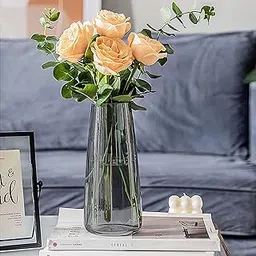 TIED RIBBONS Flower Vase for Flower Plants (Black, 22.8 cm X 6.3 cm X 7.6 cm) - Glass Pot for Home Décor Living Room Water Plants Dining Table Decoration Bedroom Hall Aesthetic House Warming Gift-picture-12
