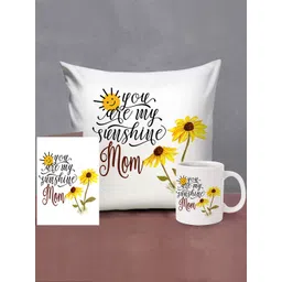 TIED RIBBONS Gift for Mom White Printed Cushion with Mug & Card-picture-16