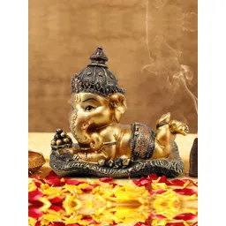 TIED RIBBONS Gold-Toned Handcrafted Lord Ganesha Idol Murti Statue Showpiece-picture-36