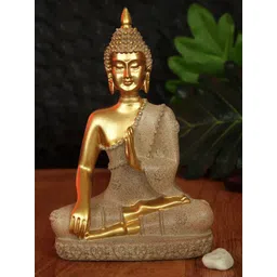 TIED RIBBONS Gold Toned Meditating Lord Buddha Statue Idol Showpiece-picture-23