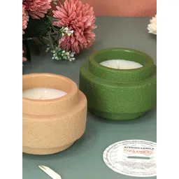 TIED RIBBONS Green & Beige 2 Pieces Lavender Scented 10-12 Hours Burn Time Jar Candle-picture-29