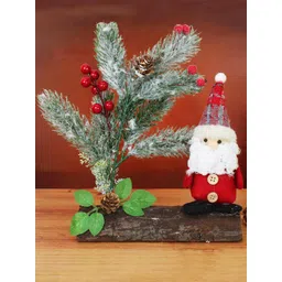 TIED RIBBONS Green & Red Table Top Tree with Santa Claus Showpiece-picture-26