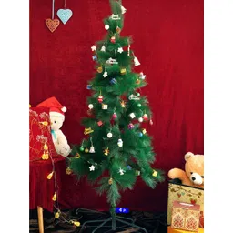 TIED RIBBONS Green Christmas Artificial Pine Tree 4ft with 101 Ornaments Decor-picture-27