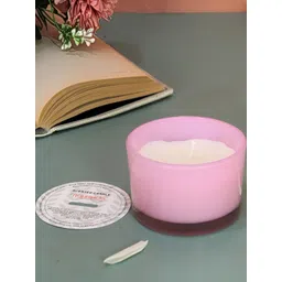 TIED RIBBONS Pink Sea Salt Lychee Scented 10-12 Hours Burn Time Candle-picture-10