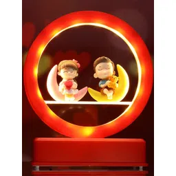 TIED RIBBONS Red & Brown Couples Led Light Showpiece-picture-25