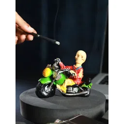 TIED RIBBONS Red & Green Human Skull Ashtray Figurine Showpiece-picture-33