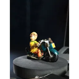 TIED RIBBONS Yellow & Orange Human Skull Ashtray Figurine Showpiece-picture-19