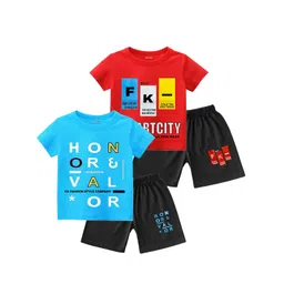 Tik Tok WEARS Boys Pack Of 2 Graphic Printed Pure Cotton T-shirt With Shorts-picture-20
