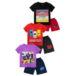 Tik Tok WEARS Boys Pack Of 3 Graphic Printed Pure Cotton T-shirt With Shorts-picture-31
