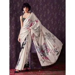 Tikhi Imli Black Floral Saree with Unstitched Blouse-picture-19