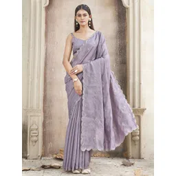 Tikhi Imli Ethnic Motifs Mirror Work Saree-picture-33