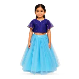 TILISM Girls Embellished Beads And Stones Short Sleeves Ready to Wear Lehenga & Choli-picture-11
