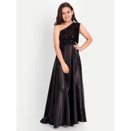 TILISM Girls Embellished Net Maxi Dress-picture-20