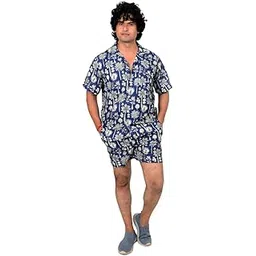 tilism Multi Printed Night Suit Set || Sleepwear Loungewear Shirt & Shorts Combo ||-picture-11