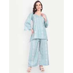 TILISM Printed Round-Neck Tunic With Trousers Co-Ords-picture-31