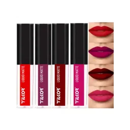 TILKOR Set Of 4 Mini Matte Liquid Lipsticks - Wine Red - 1.5 ml Each-picture-25