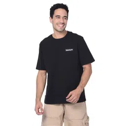 Timberland Black Regular Fit Logo Print Crew T-Shirt-picture-16