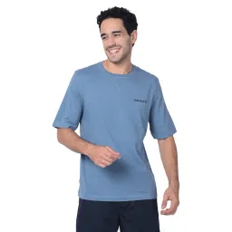 Timberland Blue Regular Fit Logo Print Crew T-Shirt-picture-12