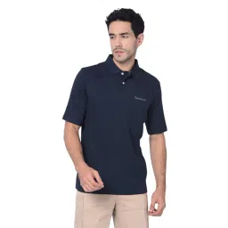 Timberland Navy Regular Fit Logo Print Polo T-Shirt-picture-39