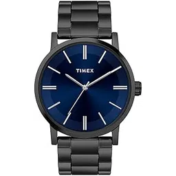 TIMEX Analog Watch for Man with Blue Round Dial & Black Stainless Steel Bracelet Band Water Resistant Men's Wrist Watches - TWHG35SMU08-picture-39