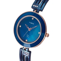 Timex Fria Women Blue Round Analog Watch - TWEL16203 image 5