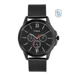 Timex Men Brass Dial & Bracelet Style Straps Analogue Multi Function Watch TWEG165SMU13-image-4