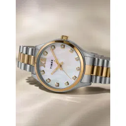 Timex Women Brass Mother of Pearl Dial Straps Analogue Watch TW2W85500UJ-picture-42