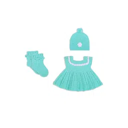 Tintin Sea Green Wool Jumper Dress-picture-19