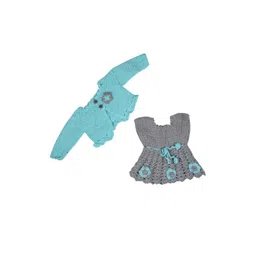 Tintin Sea Green Wool Jumper Dress-picture-52