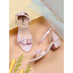 Tiny Bugs Girls Bow Detail Block Heels-picture-19