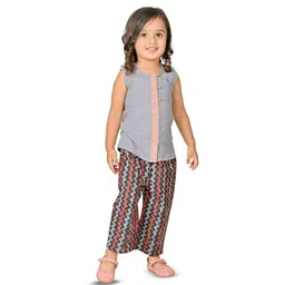 Tiny Bunnies Girls Round Neck Top with Trousers-picture-41