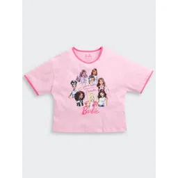 Tiny Girl Barbie Printed Cotton Crop Top-picture-48