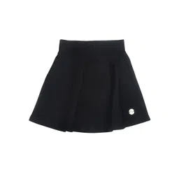Tiny Girl Black Solid Skirt-image-1
