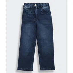 Tiny Girl Denim Mild Washed High Waist Jeans - Dark Blue-picture-14