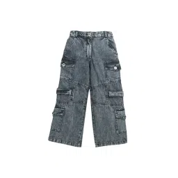 Tiny Girl Girls Black Cotton Cargo Pants-image-29