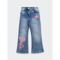 Tiny Girl Girls Flared Mid-Rise Light Fade Printed Stretchable Jeans-picture-32