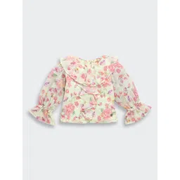 Tiny Girl Girls Floral Printed Puff Sleeve Chiffon Top-picture-34