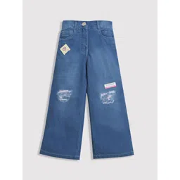 Tiny Girl Girls Mildly Distressed Light Fade Jeans-picture-13