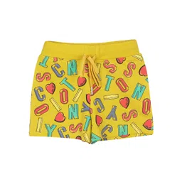 Tiny Girl Girls Mustard Typography Printed Shorts-picture-15