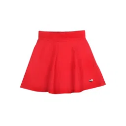 Tiny Girl Girls Red Solid A-Line Skater Mini Skirts-picture-15