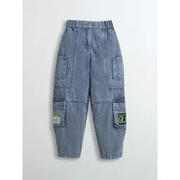 Tiny Girl Girls Regular Fit Mid-Rise Light Fade Embellished Jeans-picture-24