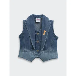 Tiny Girl Girls Shawl Collar Graphic Printed Denim Jacket-image-16